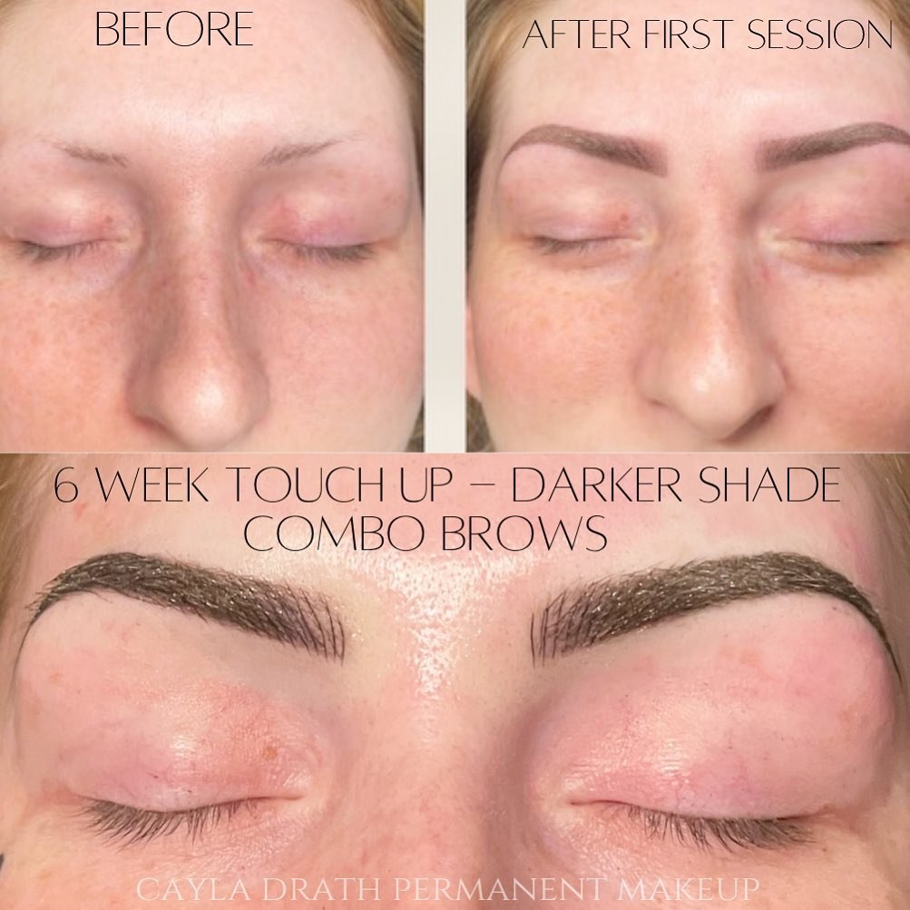 Combo brows before and after